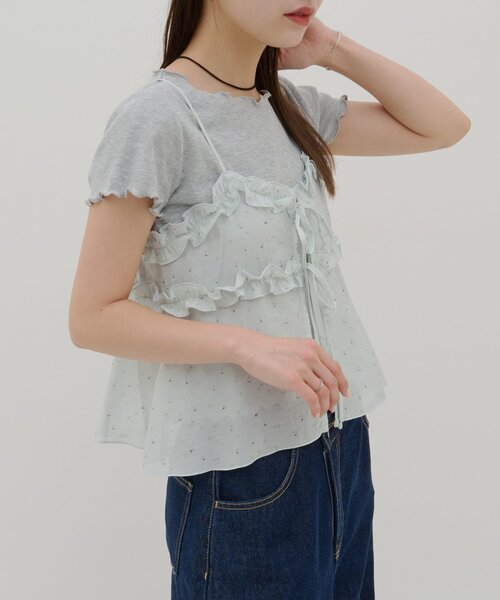 DISCOAT(ディスコート)の「【umm.】花柄キャミ×Tシャツセット(Tシャツ/カットソー・レディース・ライトグレー/レモンイエロー/オフホワイト・FREE)」の17枚目の写真