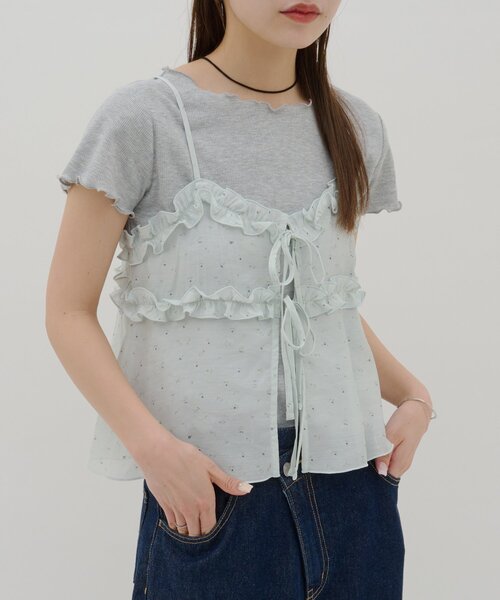 DISCOAT(ディスコート)の「【umm.】花柄キャミ×Tシャツセット(Tシャツ/カットソー・レディース・ライトグレー/レモンイエロー/オフホワイト・FREE)」の19枚目の写真
