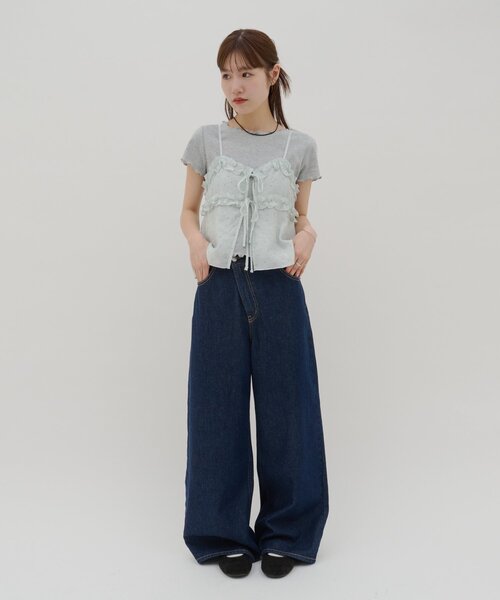DISCOAT(ディスコート)の「【umm.】花柄キャミ×Tシャツセット(Tシャツ/カットソー・レディース・ライトグレー/レモンイエロー/オフホワイト・FREE)」の21枚目の写真