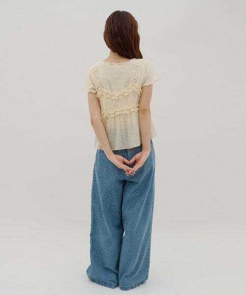 DISCOAT(ディスコート)の「【umm.】花柄キャミ×Tシャツセット(Tシャツ/カットソー・レディース・ライトグレー/レモンイエロー/オフホワイト・FREE)」の10枚目の写真