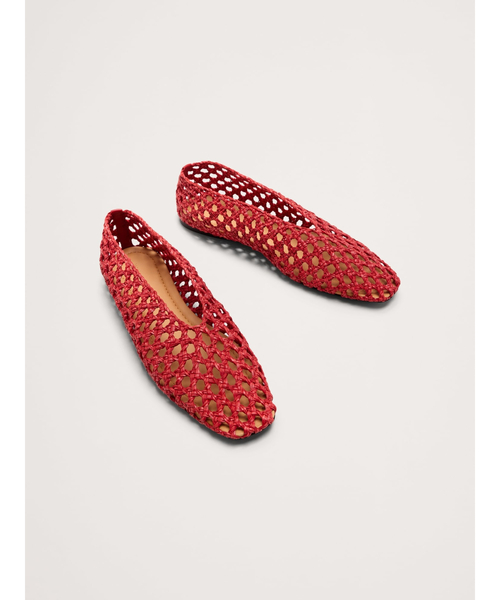 Banana Republic(バナナリパブリック)の「ウーブン バレエ フラット(パンプス・レディース・ナチュラル/レッド・8/7/6)」の8枚目の写真