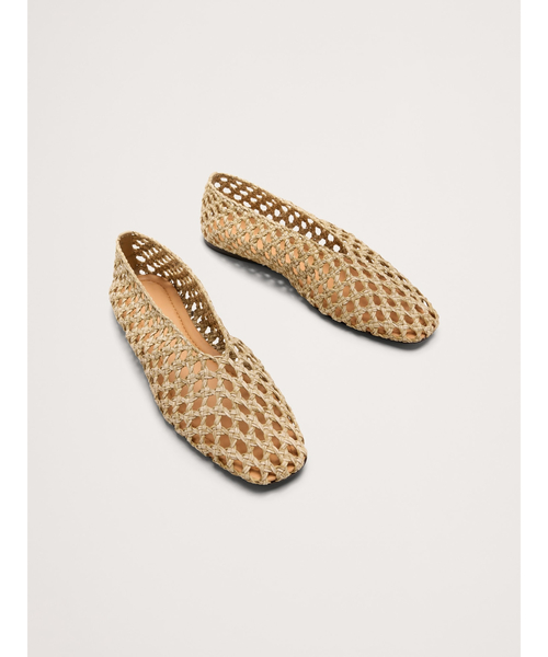 Banana Republic(バナナリパブリック)の「ウーブン バレエ フラット(パンプス・レディース・ナチュラル/レッド・8/7/6)」の9枚目の写真
