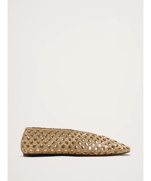 Banana Republic(バナナリパブリック)の「ウーブン バレエ フラット(パンプス・レディース・ナチュラル/レッド・8/7/6)」の2枚目の写真