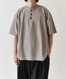 コードピケヘンリーネックTシャツ