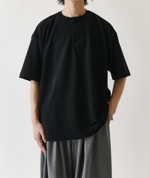 コードピケヘンリーネックTシャツ