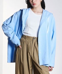 ROSE BUD | (CREOLME)STRIPE HOODED BIG SHIRT(シャツ/ブラウス)
