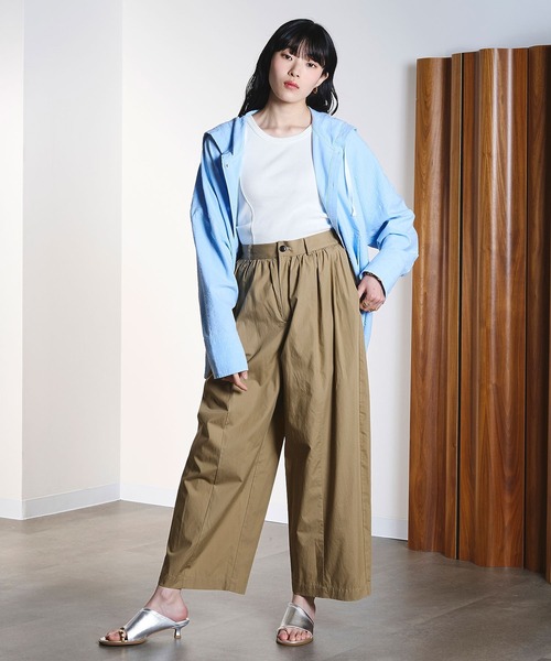 ROSE BUD(ローズバッド)の「(CREOLME)STRIPE HOODED BIG SHIRT(シャツ/ブラウス・レディース・ホワイト/ライトブルー・ONE SIZE)」の15枚目の写真
