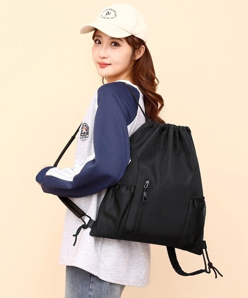 BACKYARD FAMILY(バックヤードファミリー)の「リュック バッグ(バックパック/リュック・レディース・グレー/ネイビー/レッド/ピンク/グリーン/ブラック・FREE)」の2枚目の写真