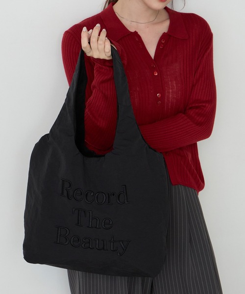 BONLECILL Marche(ボンルシールマルシェ)の「【BONLECILL Marche】《A4収納》刺繍ロゴトートバッグ(トートバッグ・レディース・ブラック/ネイビー/ブラウン・FREE)」の4枚目の写真
