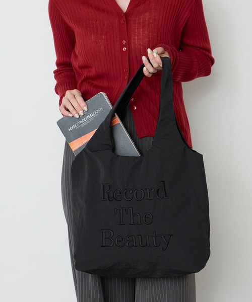 BONLECILL Marche(ボンルシールマルシェ)の「【BONLECILL Marche】《A4収納》刺繍ロゴトートバッグ(トートバッグ・レディース・ブラック/ネイビー/ブラウン・FREE)」の5枚目の写真