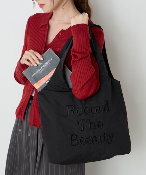 BONLECILL Marche(ボンルシールマルシェ)の「【BONLECILL Marche】《A4収納》刺繍ロゴトートバッグ(トートバッグ・レディース・ブラック/ネイビー/ブラウン・FREE)」の6枚目の写真