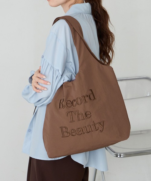 BONLECILL Marche(ボンルシールマルシェ)の「【BONLECILL Marche】《A4収納》刺繍ロゴトートバッグ(トートバッグ・レディース・ブラック/ネイビー/ブラウン・FREE)」の10枚目の写真