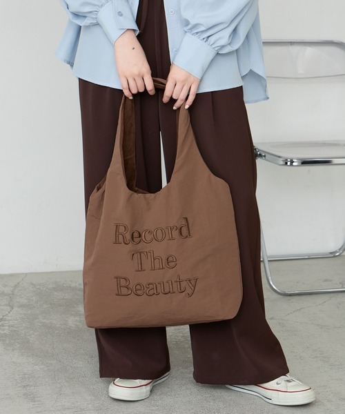 BONLECILL Marche(ボンルシールマルシェ)の「【BONLECILL Marche】《A4収納》刺繍ロゴトートバッグ(トートバッグ・レディース・ブラック/ネイビー/ブラウン・FREE)」の11枚目の写真