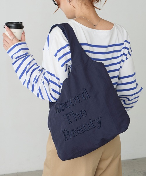 BONLECILL Marche(ボンルシールマルシェ)の「【BONLECILL Marche】《A4収納》刺繍ロゴトートバッグ(トートバッグ・レディース・ブラック/ネイビー/ブラウン・FREE)」の16枚目の写真
