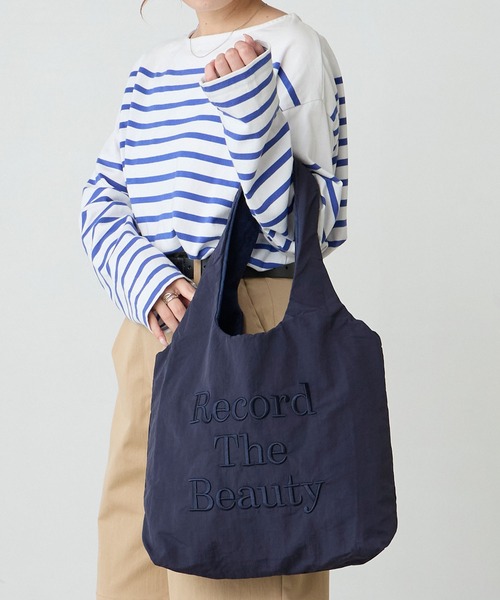 BONLECILL Marche(ボンルシールマルシェ)の「【BONLECILL Marche】《A4収納》刺繍ロゴトートバッグ(トートバッグ・レディース・ブラック/ネイビー/ブラウン・FREE)」の17枚目の写真
