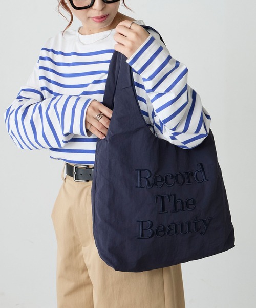 BONLECILL Marche(ボンルシールマルシェ)の「【BONLECILL Marche】《A4収納》刺繍ロゴトートバッグ(トートバッグ・レディース・ブラック/ネイビー/ブラウン・FREE)」の18枚目の写真