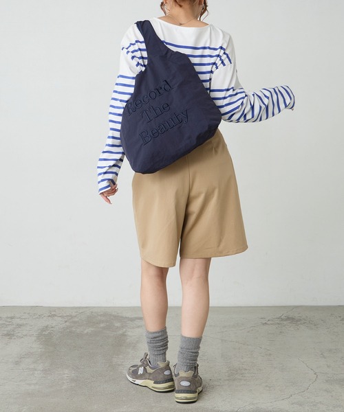 BONLECILL Marche(ボンルシールマルシェ)の「【BONLECILL Marche】《A4収納》刺繍ロゴトートバッグ(トートバッグ・レディース・ブラック/ネイビー/ブラウン・FREE)」の21枚目の写真