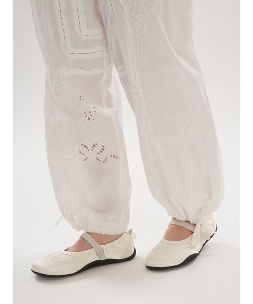 emmi(エミ)の「コットンパッチワークイージーパンツ(その他パンツ・レディース・ブラック/ホワイト・F)」の11枚目の写真
