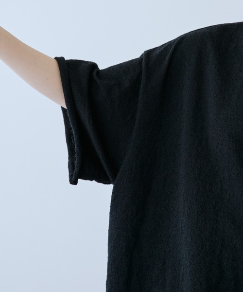 manana suerte(マニャーナスエルテ)の「オーバーサイズパイルTシャツ(Tシャツ/カットソー・レディース・イエロー/ブラック/ホワイト・FREE)」の9枚目の写真