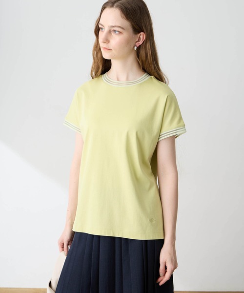 LE SOUK HOLIDAY（ルスークホリデー）の「メッシュテープ Tシャツ（Tシャツ/カットソー・レディース・オフホワイト/ライトグリーン/ブラック・M/L）」の3枚目の写真