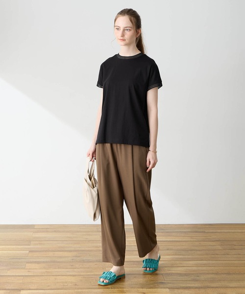 LE SOUK HOLIDAY（ルスークホリデー）の「メッシュテープ Tシャツ（Tシャツ/カットソー・レディース・オフホワイト/ライトグリーン/ブラック・M/L）」の19枚目の写真