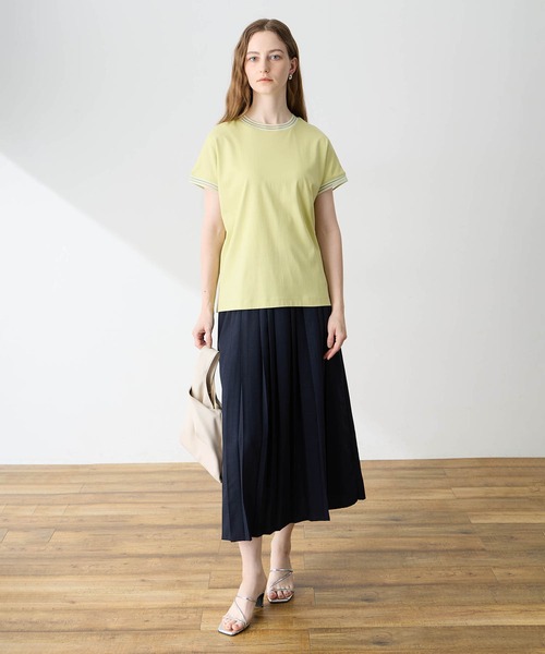 LE SOUK HOLIDAY（ルスークホリデー）の「メッシュテープ Tシャツ（Tシャツ/カットソー・レディース・オフホワイト/ライトグリーン/ブラック・M/L）」の7枚目の写真