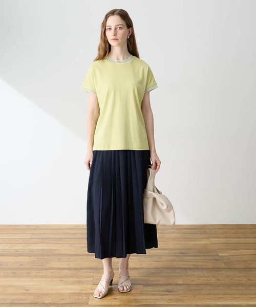 LE SOUK HOLIDAY（ルスークホリデー）の「メッシュテープ Tシャツ（Tシャツ/カットソー・レディース・オフホワイト/ライトグリーン/ブラック・M/L）」の11枚目の写真
