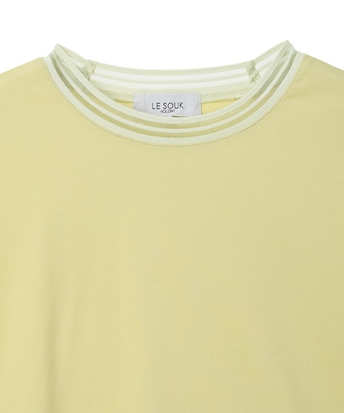LE SOUK HOLIDAY（ルスークホリデー）の「メッシュテープ Tシャツ（Tシャツ/カットソー・レディース・オフホワイト/ライトグリーン/ブラック・M/L）」の8枚目の写真