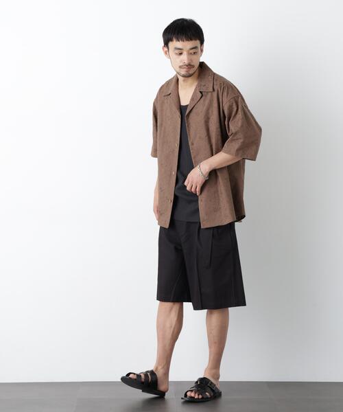 NANO universe(ナノユニバース)の「「FRENCH LINEN」 ベルテッドワイドショーツ(その他パンツ・メンズ・ベージュ系その他/ブラック/その他3/その他2/その他1・L/M/S)」の21枚目の写真