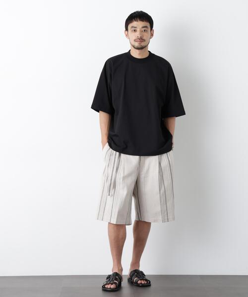 NANO universe(ナノユニバース)の「「FRENCH LINEN」 ベルテッドワイドショーツ(その他パンツ・メンズ・ベージュ系その他/ブラック/その他3/その他2/その他1・L/M/S)」の6枚目の写真