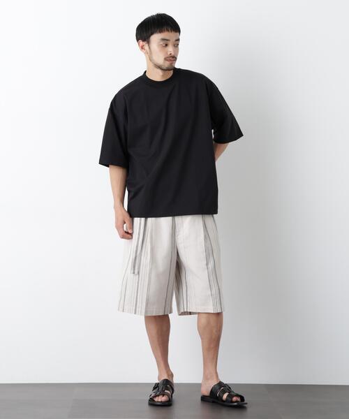 NANO universe(ナノユニバース)の「「FRENCH LINEN」 ベルテッドワイドショーツ(その他パンツ・メンズ・ベージュ系その他/ブラック/その他3/その他2/その他1・L/M/S)」の8枚目の写真