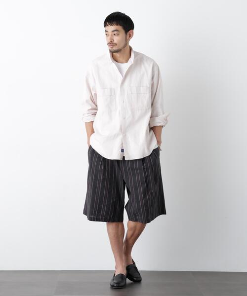 NANO universe(ナノユニバース)の「「FRENCH LINEN」 ベルテッドワイドショーツ(その他パンツ・メンズ・ベージュ系その他/ブラック/その他3/その他2/その他1・L/M/S)」の13枚目の写真
