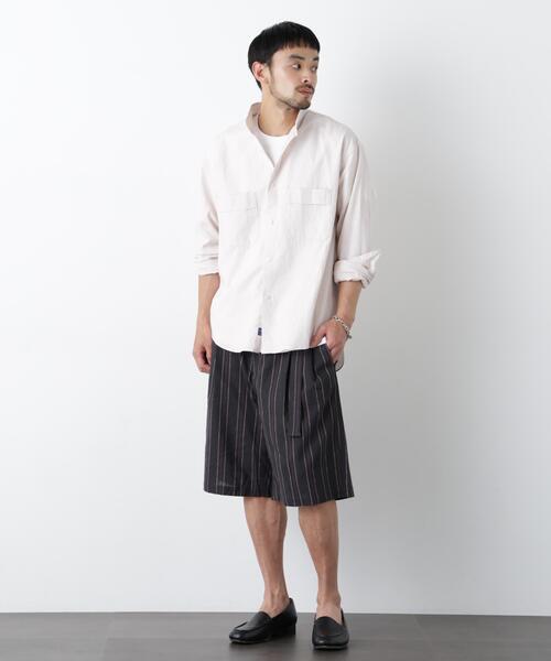 NANO universe(ナノユニバース)の「「FRENCH LINEN」 ベルテッドワイドショーツ(その他パンツ・メンズ・ベージュ系その他/ブラック/その他3/その他2/その他1・L/M/S)」の14枚目の写真