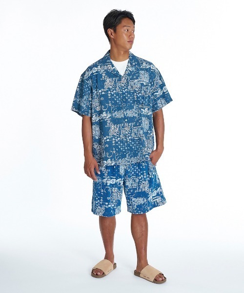 Quiksilver(クイックシルバー)の「クイックシルバー QUIKSILVER MERCURY PAISLEY BAGGY SWEAT SHORTS(スウェットパンツ・メンズ・アイボリー/ブルー・S/M/L/LL)」の5枚目の写真