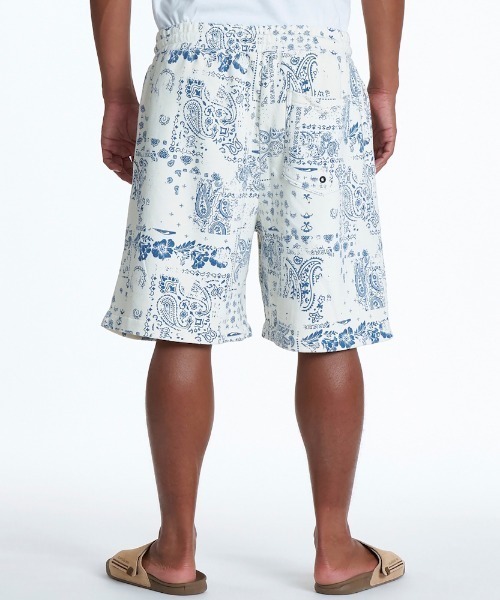 Quiksilver(クイックシルバー)の「クイックシルバー QUIKSILVER MERCURY PAISLEY BAGGY SWEAT SHORTS(スウェットパンツ・メンズ・アイボリー/ブルー・S/M/L/LL)」の12枚目の写真