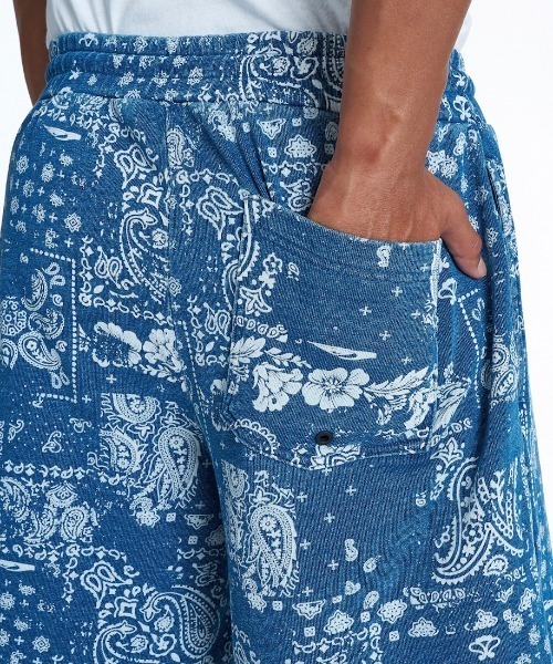 Quiksilver(クイックシルバー)の「クイックシルバー QUIKSILVER MERCURY PAISLEY BAGGY SWEAT SHORTS(スウェットパンツ・メンズ・アイボリー/ブルー・S/M/L/LL)」の7枚目の写真
