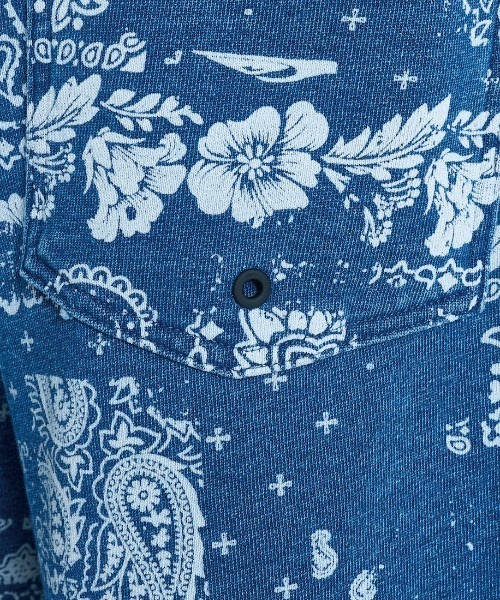 Quiksilver(クイックシルバー)の「クイックシルバー QUIKSILVER MERCURY PAISLEY BAGGY SWEAT SHORTS(スウェットパンツ・メンズ・アイボリー/ブルー・S/M/L/LL)」の11枚目の写真