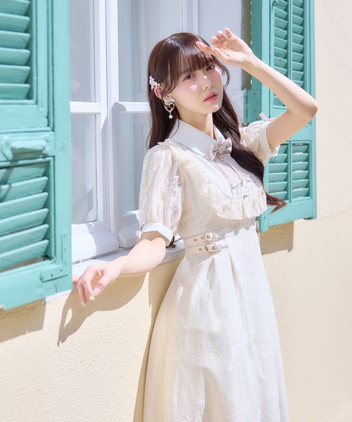 ROJITA(ロジータ)の「総レースヨークフリルロングワンピース(ワンピース・レディース・ピンクベージュ/ブラック/アイボリー・FREE)」の22枚目の写真