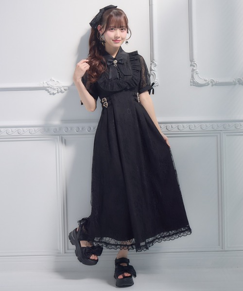 ROJITA(ロジータ)の「総レースヨークフリルロングワンピース(ワンピース・レディース・ピンクベージュ/ブラック/アイボリー・FREE)」の19枚目の写真