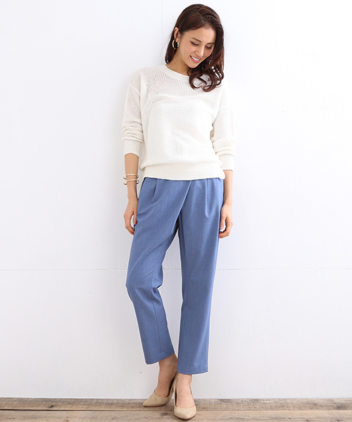 B:MING by BEAMS(ビーミングバイビームス)の「【VERY5月号掲載】ビーミング by ビームス / リネン畦ニットプルオーバー 16SS(ニット/セーター・レディース・ホワイト/トップグレー/ネイビー/ピンク・ONE SIZE)」の8枚目の写真