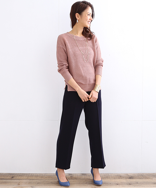 B:MING by BEAMS(ビーミングバイビームス)の「【VERY5月号掲載】ビーミング by ビームス / リネン畦ニットプルオーバー 16SS(ニット/セーター・レディース・ホワイト/トップグレー/ネイビー/ピンク・ONE SIZE)」の9枚目の写真