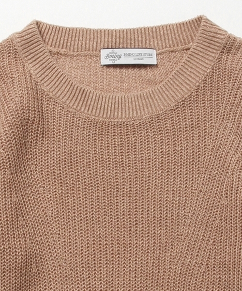 B:MING by BEAMS(ビーミングバイビームス)の「【VERY5月号掲載】ビーミング by ビームス / リネン畦ニットプルオーバー 16SS(ニット/セーター・レディース・ホワイト/トップグレー/ネイビー/ピンク・ONE SIZE)」の14枚目の写真
