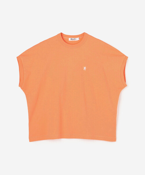 GYMPHLEX（ジムフレックス）の「Gymphlex | コットン クルーネックキャップスリーブTシャツ WOMEN（Tシャツ/カットソー・レディース・ブラック/ホワイト/オレンジ・14）」の4枚目の写真