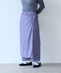 yuni | cotton cupra product dye wrap pants(その他パンツ)