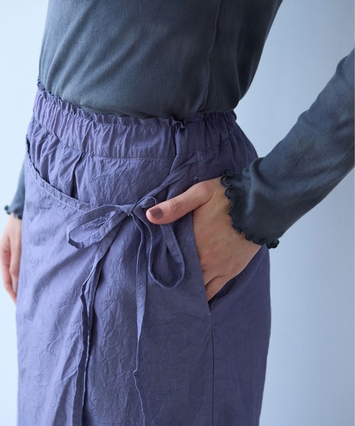 yuni(ユニ )の「cotton cupra product dye wrap pants(その他パンツ・レディース・パープル/ダークブラウン/ブラック/ピンク・FREE)」の21枚目の写真