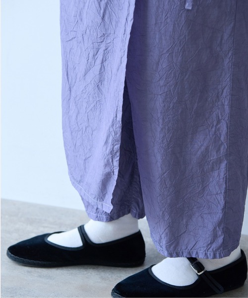 yuni(ユニ )の「cotton cupra product dye wrap pants(その他パンツ・レディース・パープル/ダークブラウン/ブラック/ピンク・FREE)」の22枚目の写真