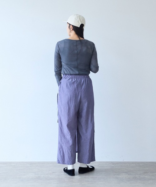 yuni(ユニ )の「cotton cupra product dye wrap pants(その他パンツ・レディース・パープル/ダークブラウン/ブラック/ピンク・FREE)」の7枚目の写真