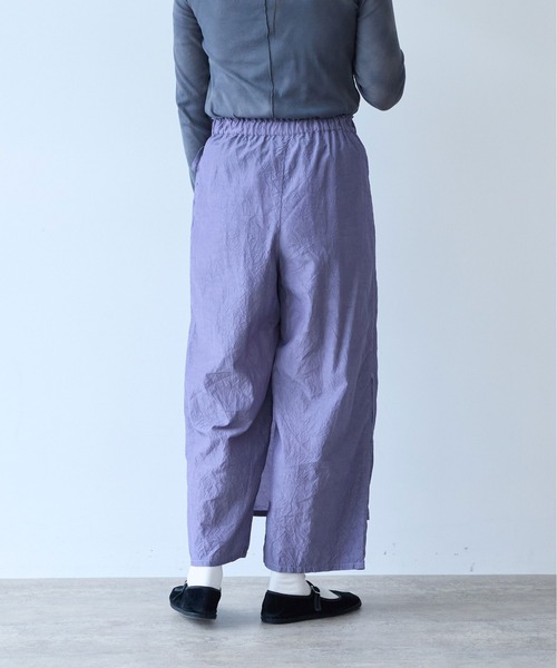 yuni(ユニ )の「cotton cupra product dye wrap pants(その他パンツ・レディース・パープル/ダークブラウン/ブラック/ピンク・FREE)」の11枚目の写真
