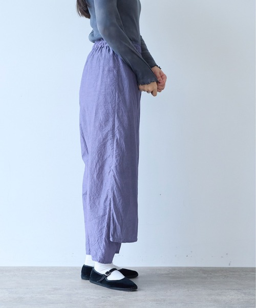 yuni(ユニ )の「cotton cupra product dye wrap pants(その他パンツ・レディース・パープル/ダークブラウン/ブラック/ピンク・FREE)」の12枚目の写真
