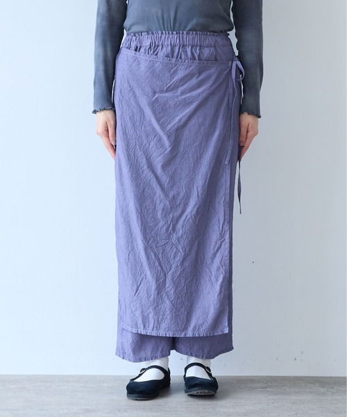 yuni(ユニ )の「cotton cupra product dye wrap pants(その他パンツ・レディース・パープル/ダークブラウン/ブラック/ピンク・FREE)」の13枚目の写真